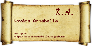 Kovács Annabella névjegykártya