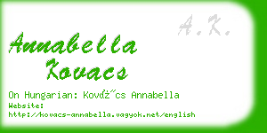 annabella kovacs business card